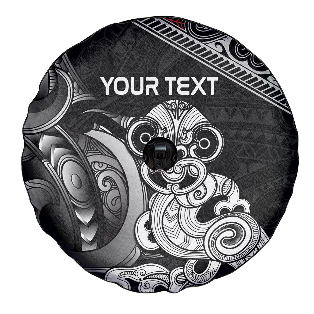 Personalised New Zealand Potae Pango Cricket Spare Tire Cover Special Maori Hei Tiki Tribal Tattoo LT9 - Polynesian Pride