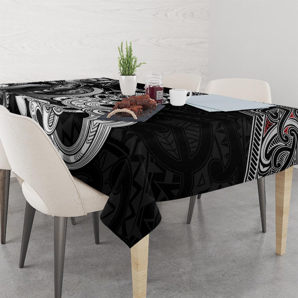Personalised New Zealand Potae Pango Cricket Tablecloth Special Maori Hei Tiki Tribal Tattoo LT9 - Polynesian Pride