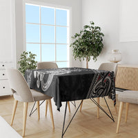 Personalised New Zealand Potae Pango Cricket Tablecloth Special Maori Hei Tiki Tribal Tattoo LT9 - Polynesian Pride