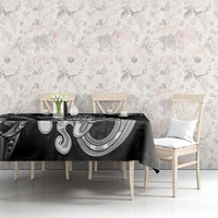 Personalised New Zealand Potae Pango Cricket Tablecloth Special Maori Hei Tiki Tribal Tattoo LT9 - Polynesian Pride