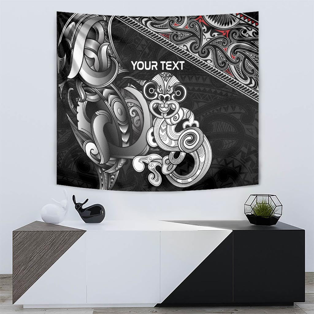 Personalised New Zealand Potae Pango Cricket Tapestry Special Maori Hei Tiki Tribal Tattoo LT9 - Polynesian Pride