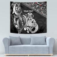 Personalised New Zealand Potae Pango Cricket Tapestry Special Maori Hei Tiki Tribal Tattoo LT9 - Polynesian Pride
