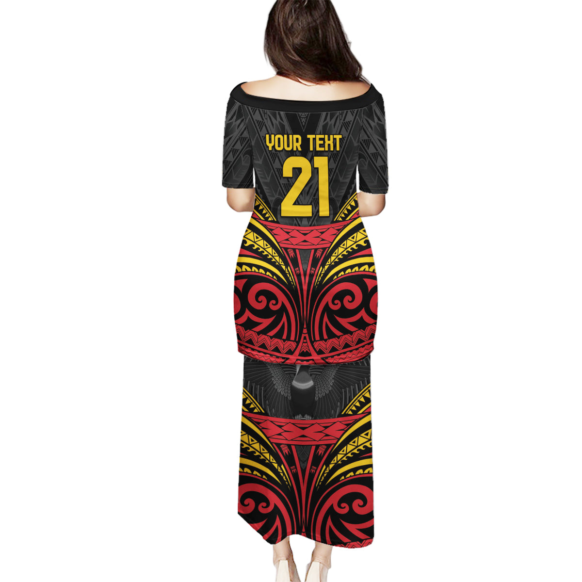 Custom Papua New Guinea Cricket Family Matching Puletasi and Hawaiian Shirt PNG Emblem Mix Polyneisan Pattern LT9 - Polynesian Pride