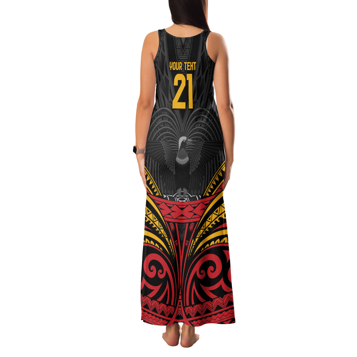 Custom Papua New Guinea Cricket Family Matching Tank Maxi Dress and Hawaiian Shirt PNG Emblem Mix Polyneisan Pattern LT9 - Polynesian Pride
