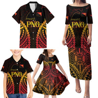 Custom Papua New Guinea Cricket Family Matching Puletasi and Hawaiian Shirt Go Barramundis LT9 - Polynesian Pride