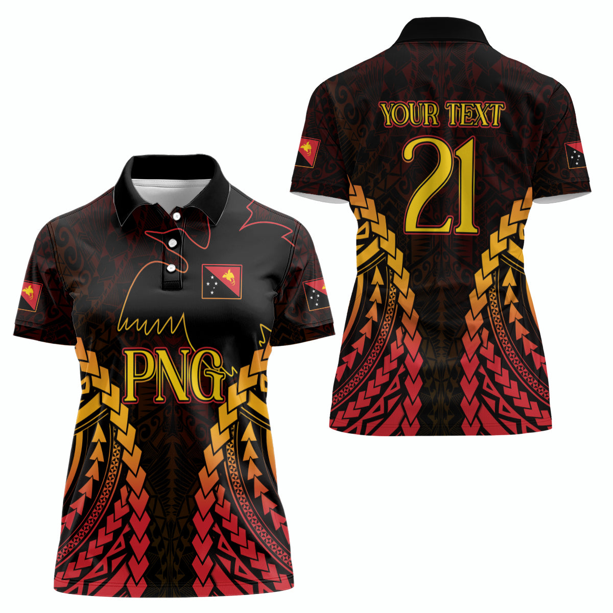 Custom Papua New Guinea Cricket Women Polo Shirt Go Barramundis