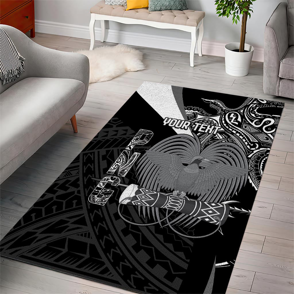 Custom Papua New Guinea Cricket Area Rug Tribal Bird of Paradise Tattoo LT9 - Polynesian Pride