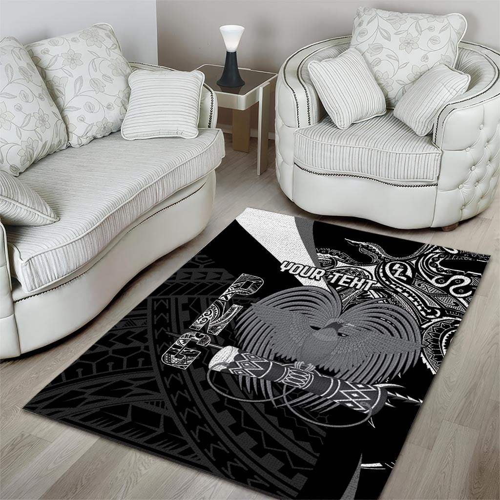 Custom Papua New Guinea Cricket Area Rug Tribal Bird of Paradise Tattoo LT9 - Polynesian Pride