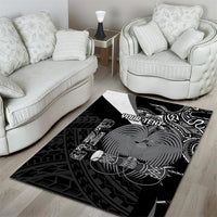 Custom Papua New Guinea Cricket Area Rug Tribal Bird of Paradise Tattoo LT9 - Polynesian Pride