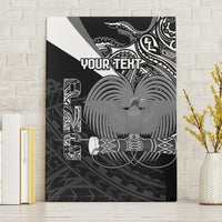 Custom Papua New Guinea Cricket Canvas Wall Art Tribal Bird of Paradise Tattoo LT9 Without Frame Black - Polynesian Pride