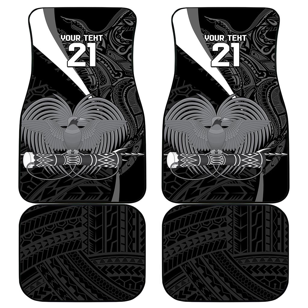 Custom Papua New Guinea Cricket Car Mats Tribal Bird of Paradise Tattoo LT9 - Polynesian Pride