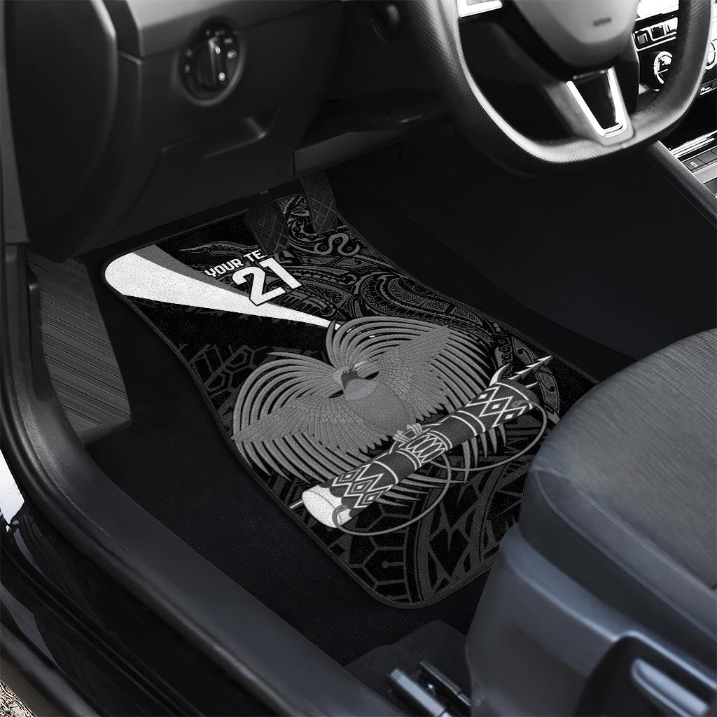 Custom Papua New Guinea Cricket Car Mats Tribal Bird of Paradise Tattoo LT9 - Polynesian Pride