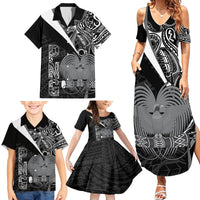 Custom Papua New Guinea Cricket Family Matching Summer Maxi Dress and Hawaiian Shirt Tribal Bird of Paradise Tattoo LT9 - Polynesian Pride