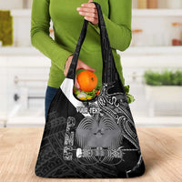 Custom Papua New Guinea Cricket Grocery Bag Tribal Bird of Paradise Tattoo LT9 - Polynesian Pride