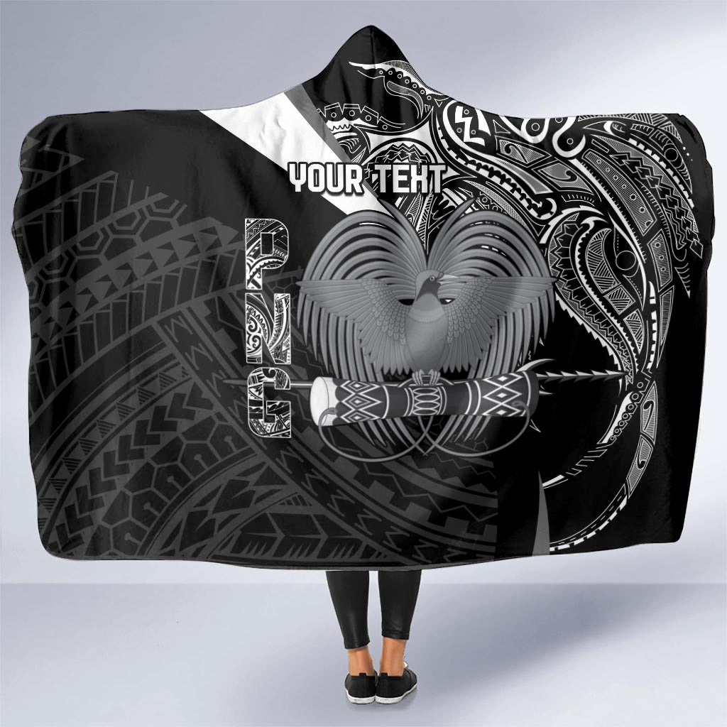 Custom Papua New Guinea Cricket Hooded Blanket Tribal Bird of Paradise Tattoo LT9 - Polynesian Pride