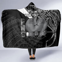 Custom Papua New Guinea Cricket Hooded Blanket Tribal Bird of Paradise Tattoo LT9 - Polynesian Pride