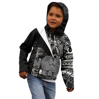 Custom Papua New Guinea Cricket Kid Hoodie Tribal Bird of Paradise Tattoo LT9 - Polynesian Pride