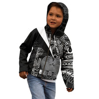 Custom Papua New Guinea Cricket Kid Hoodie Tribal Bird of Paradise Tattoo LT9 - Polynesian Pride