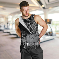 Custom Papua New Guinea Cricket Men Tank Top Tribal Bird of Paradise Tattoo LT9 Black - Polynesian Pride