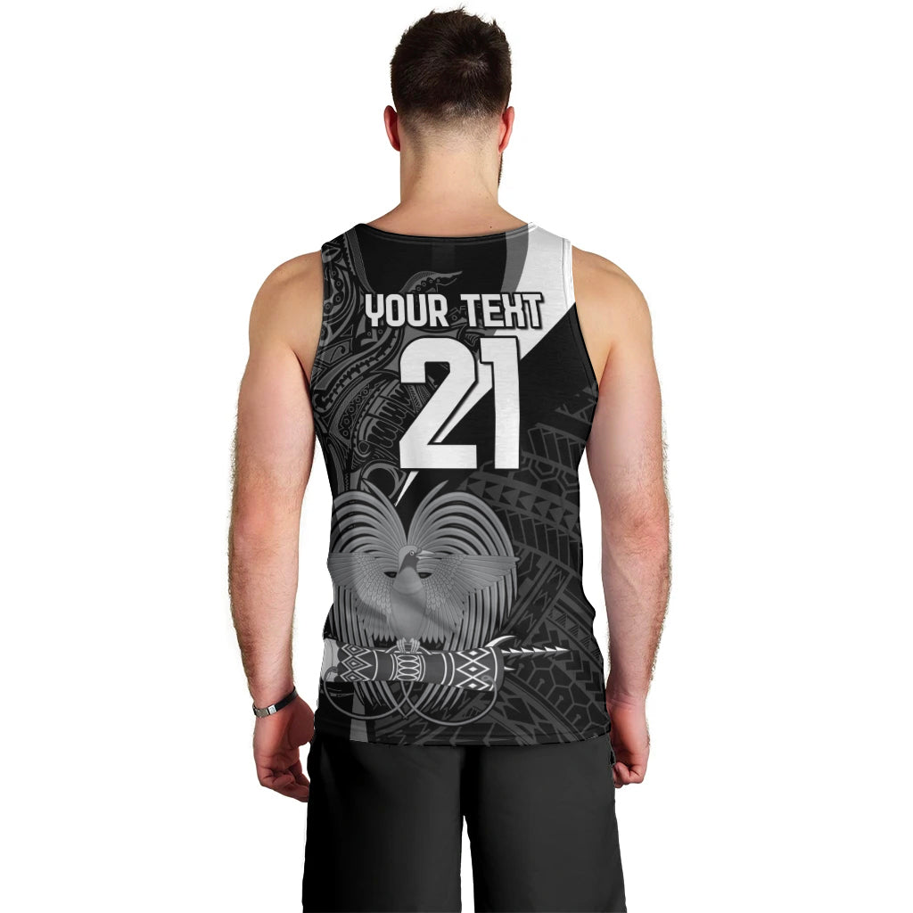 Custom Papua New Guinea Cricket Men Tank Top Tribal Bird of Paradise Tattoo LT9 - Polynesian Pride