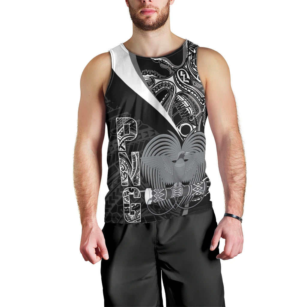 Custom Papua New Guinea Cricket Men Tank Top Tribal Bird of Paradise Tattoo LT9 - Polynesian Pride