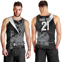 Custom Papua New Guinea Cricket Men Tank Top Tribal Bird of Paradise Tattoo LT9 - Polynesian Pride