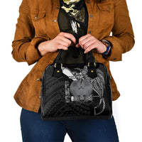 Custom Papua New Guinea Cricket Shoulder Handbag Tribal Bird of Paradise Tattoo LT9 - Polynesian Pride