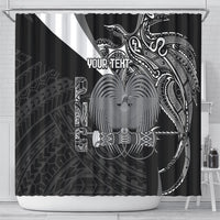 Custom Papua New Guinea Cricket Shower Curtain Tribal Bird of Paradise Tattoo LT9 - Polynesian Pride