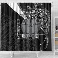 Custom Papua New Guinea Cricket Shower Curtain Tribal Bird of Paradise Tattoo LT9 - Polynesian Pride