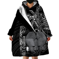 Custom Papua New Guinea Cricket Wearable Blanket Hoodie Tribal Bird of Paradise Tattoo LT9 - Polynesian Pride