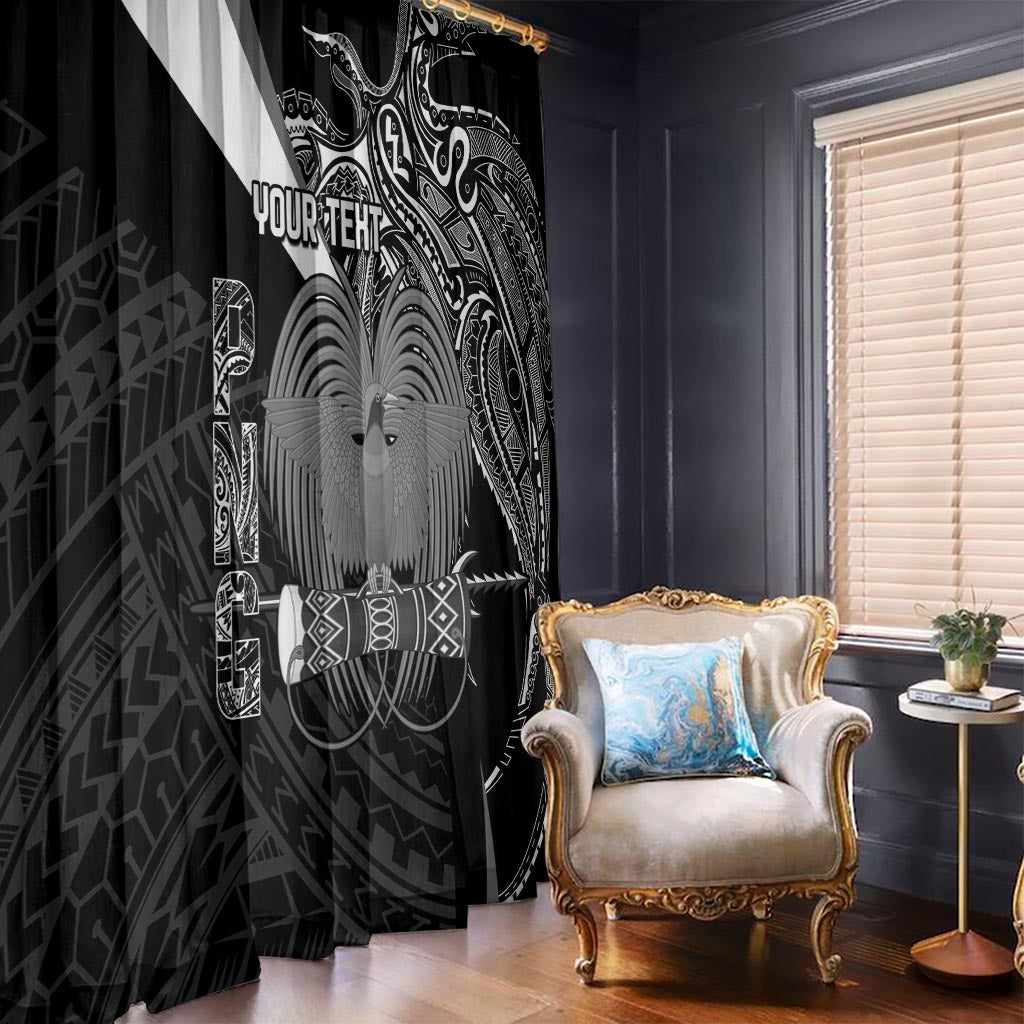 Custom Papua New Guinea Cricket Window Curtain Tribal Bird of Paradise Tattoo LT9 - Polynesian Pride