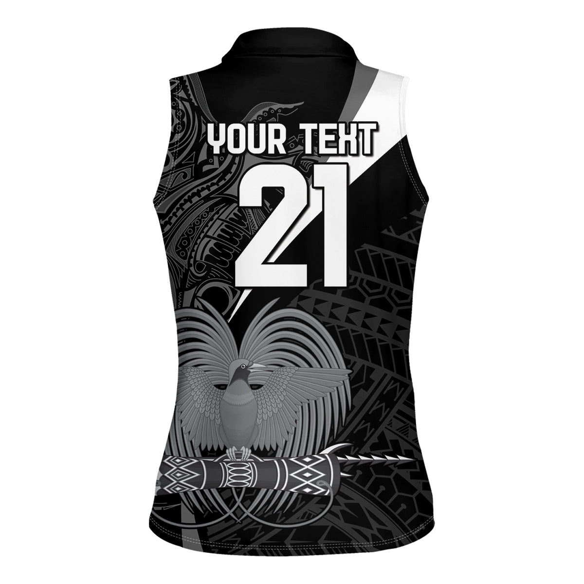 Custom Papua New Guinea Cricket Women Sleeveless Polo Shirt Tribal Bird of Paradise Tattoo LT9 - Polynesian Pride