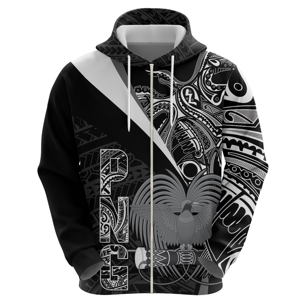 Custom Papua New Guinea Cricket Zip Hoodie Tribal Bird of Paradise Tattoo LT9 - Polynesian Pride