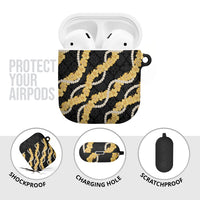 Aloha Melemele Hibiscus Pikake Lei AirPods Case Hawaiian Quilt Pattern