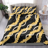 Aloha Melemele Hibiscus Pikake Lei Bedding Set Hawaiian Quilt Pattern