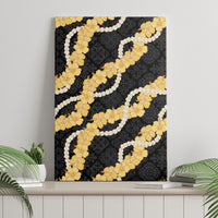 Aloha Melemele Hibiscus Pikake Lei Canvas Wall Art Hawaiian Quilt Pattern LT9 - Polynesian Pride