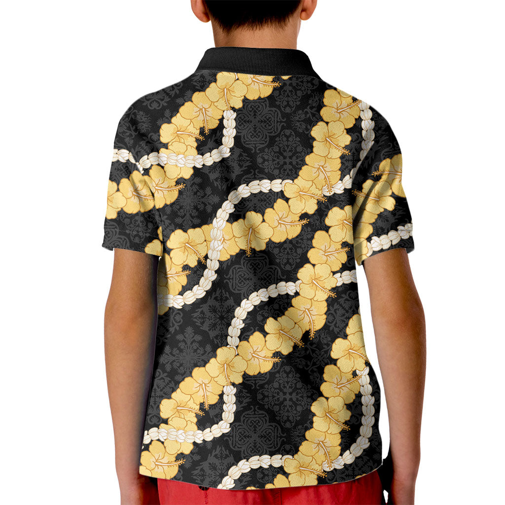 Aloha Melemele Hibiscus Pikake Lei Kid Polo Shirt Hawaiian Quilt Pattern