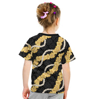 Aloha Melemele Hibiscus Pikake Lei Kid T Shirt Hawaiian Quilt Pattern LT9 - Polynesian Pride