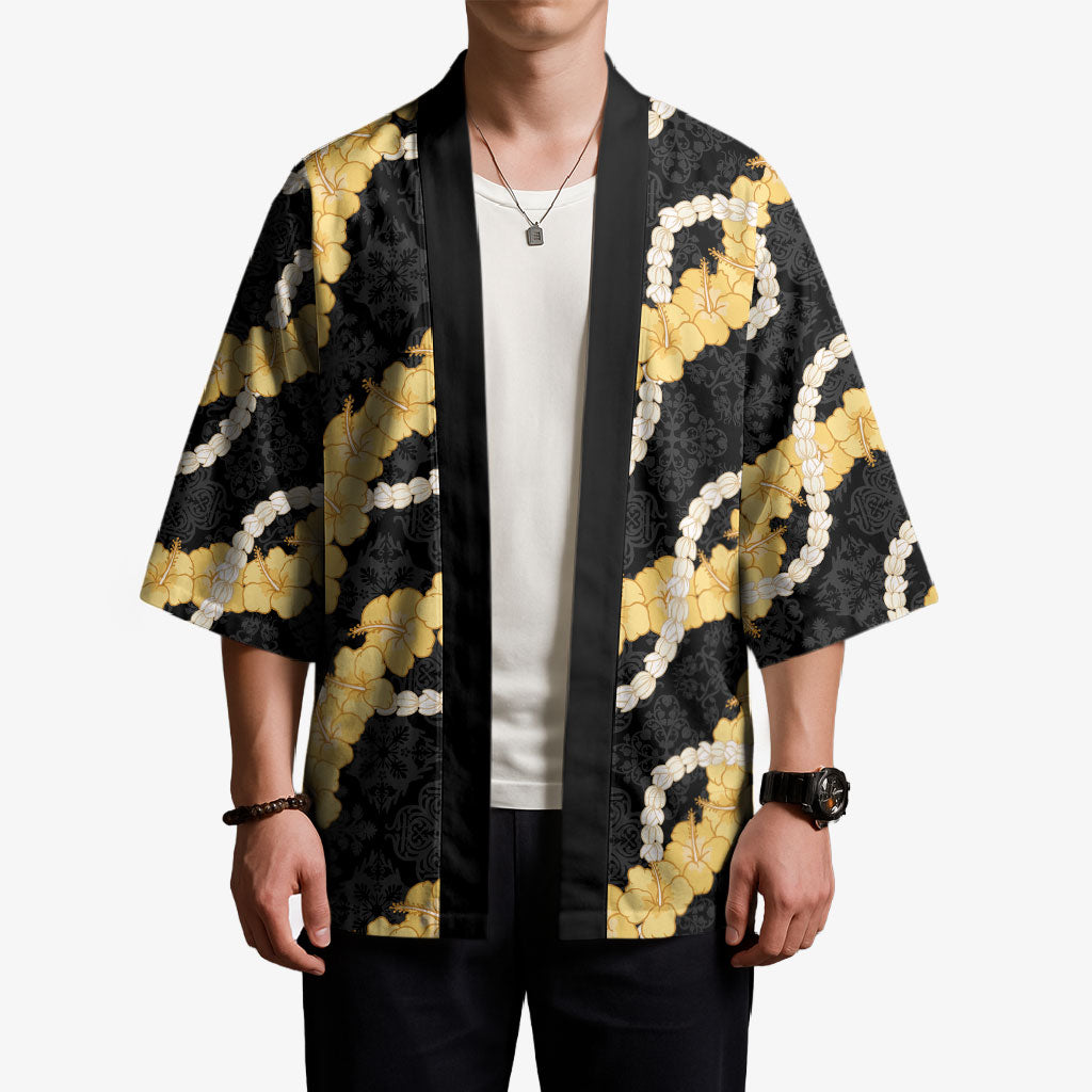 Aloha Melemele Hibiscus Pikake Lei Kimono Hawaiian Quilt Pattern LT9 - Polynesian Pride