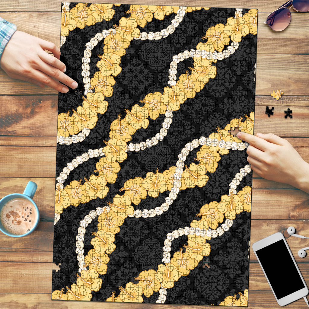 Aloha Melemele Hibiscus Pikake Lei Puzzle Hawaiian Quilt Pattern