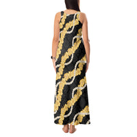 Aloha Melemele Hibiscus Pikake Lei Tank Maxi Dress Hawaiian Quilt Pattern