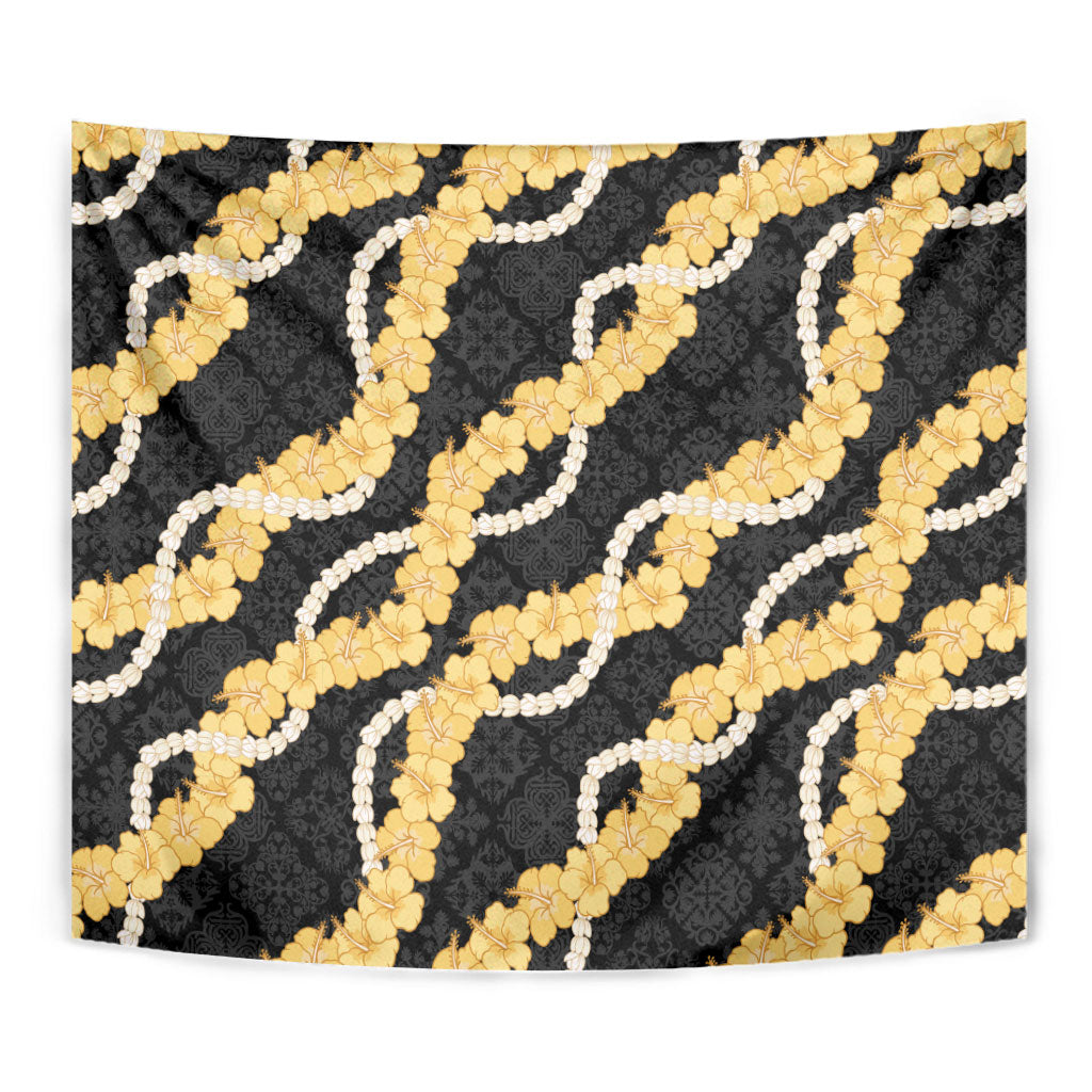 Aloha Melemele Hibiscus Pikake Lei Tapestry Hawaiian Quilt Pattern