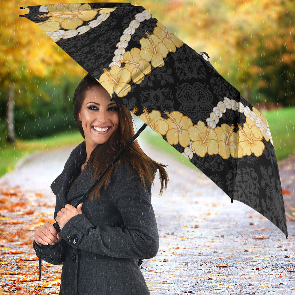 Aloha Melemele Hibiscus Pikake Lei Umbrella Hawaiian Quilt Pattern LT9 - Polynesian Pride