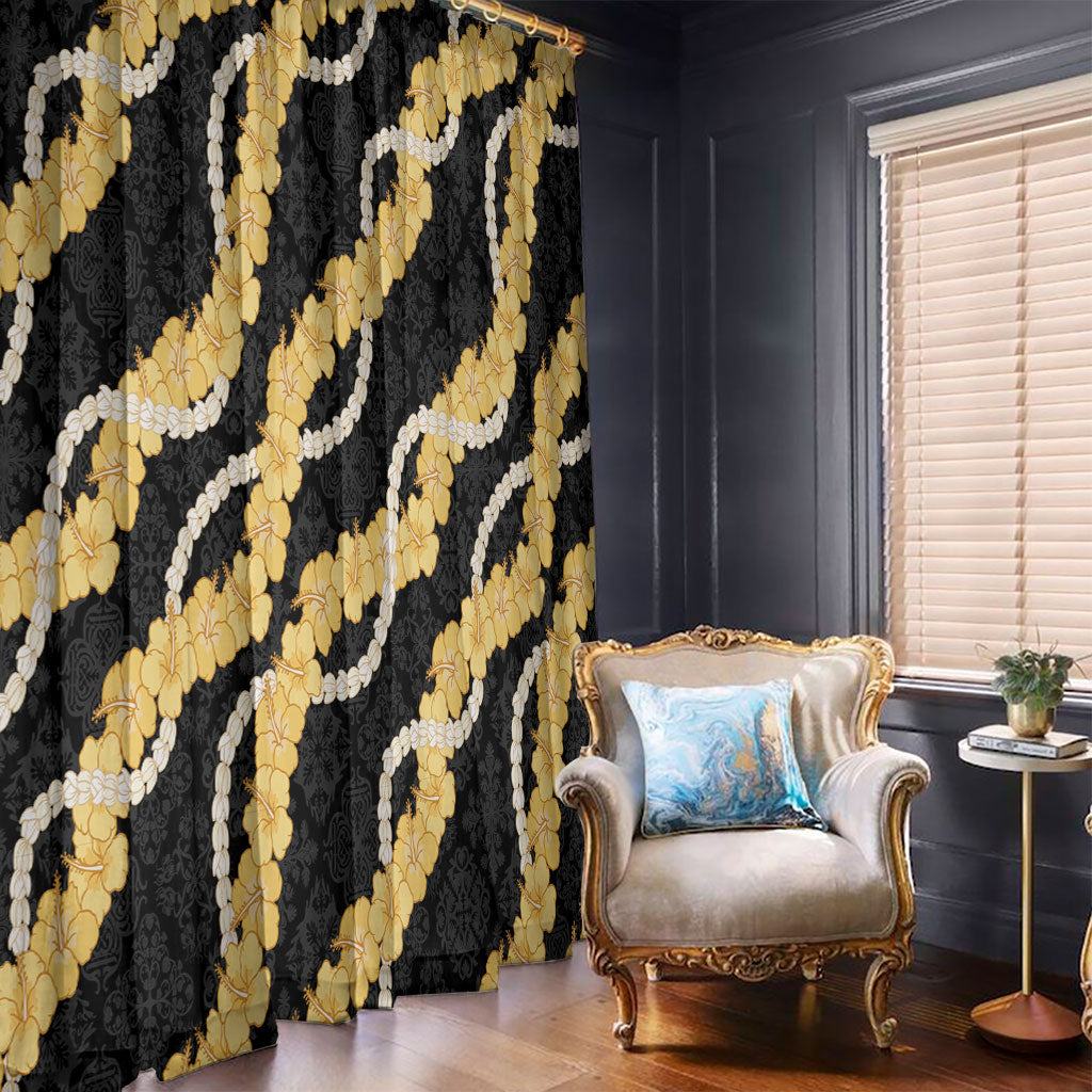 Aloha Melemele Hibiscus Pikake Lei Window Curtain Hawaiian Quilt Pattern