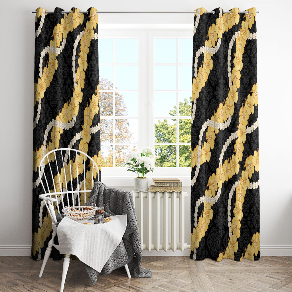 Aloha Melemele Hibiscus Pikake Lei Window Curtain Hawaiian Quilt Pattern