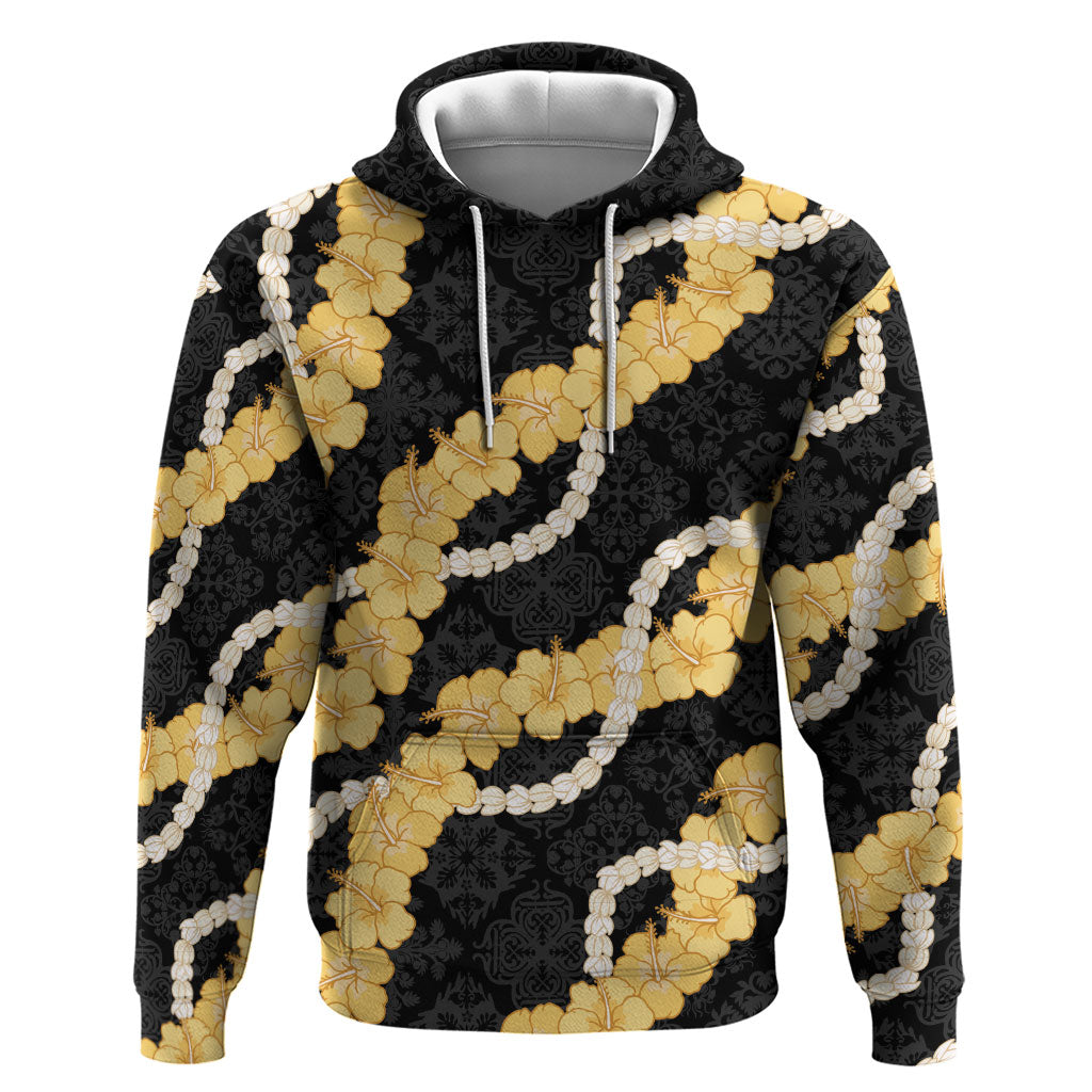 Aloha Melemele Hibiscus Pikake Lei Zip Hoodie Hawaiian Quilt Pattern