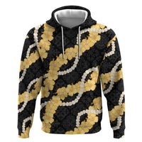 Aloha Melemele Hibiscus Pikake Lei Zip Hoodie Hawaiian Quilt Pattern