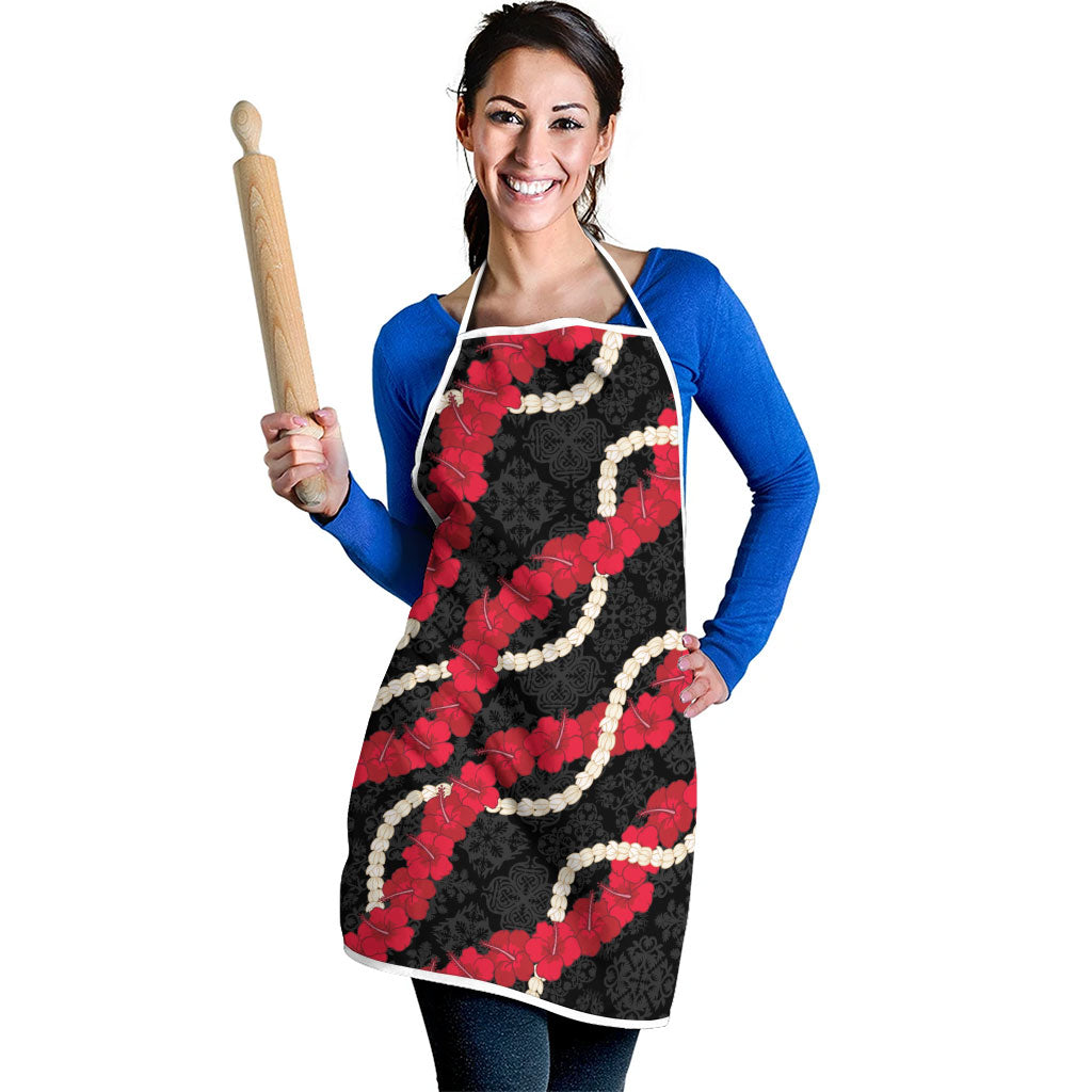 Aloha Ula'ula Hibiscus Pikake Lei Apron Hawaiian Quilt Pattern