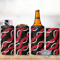 Aloha Ula'ula Hibiscus Pikake Lei 4 in 1 Can Cooler Tumbler Hawaiian Quilt Pattern LT9 - Polynesian Pride