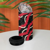 Aloha Ula'ula Hibiscus Pikake Lei 4 in 1 Can Cooler Tumbler Hawaiian Quilt Pattern LT9 - Polynesian Pride